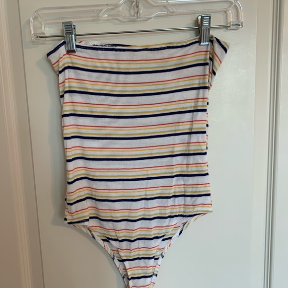 Pacsun Rainbow Stripe Strapless Bodysuit - Picture 2 of 4